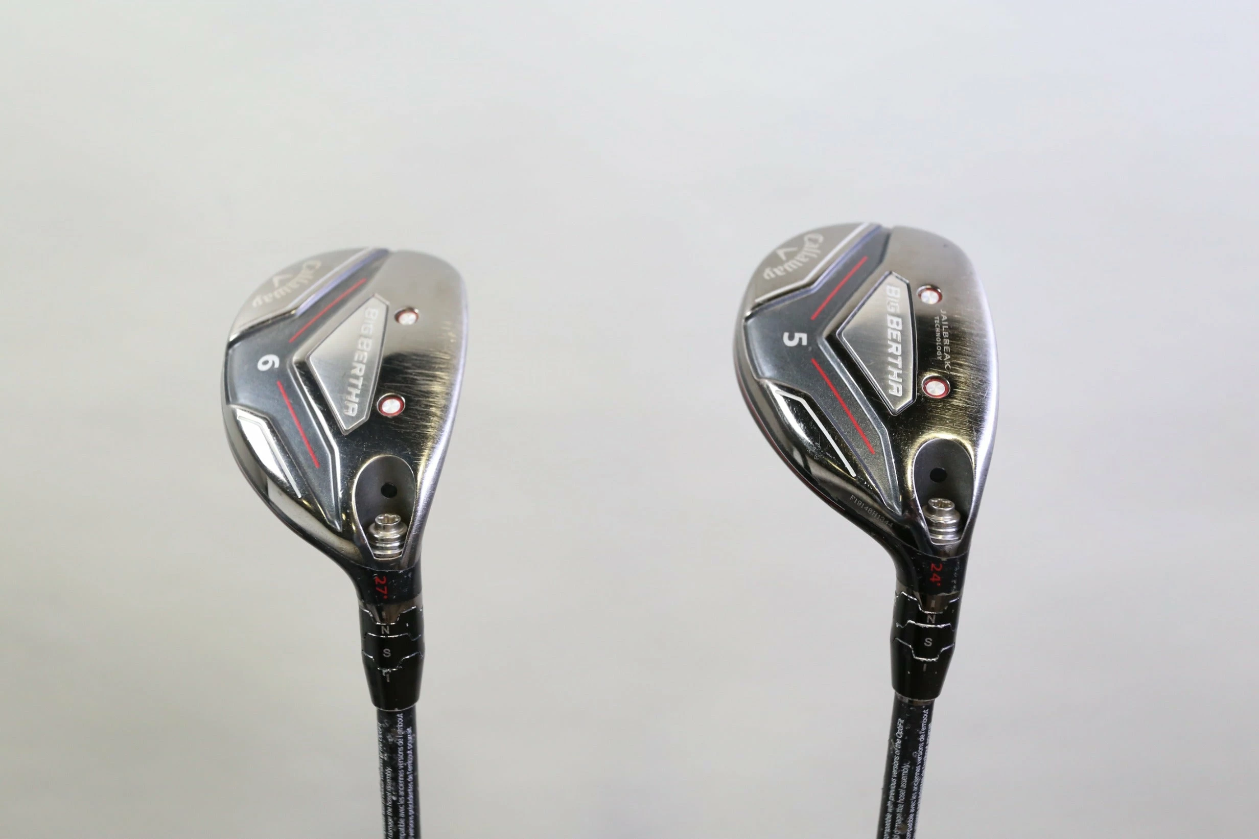 Callaway Big Bertha 2019 5, 6 Hybrid Set RH UST Mamiya Graphite Shaft Seniors
