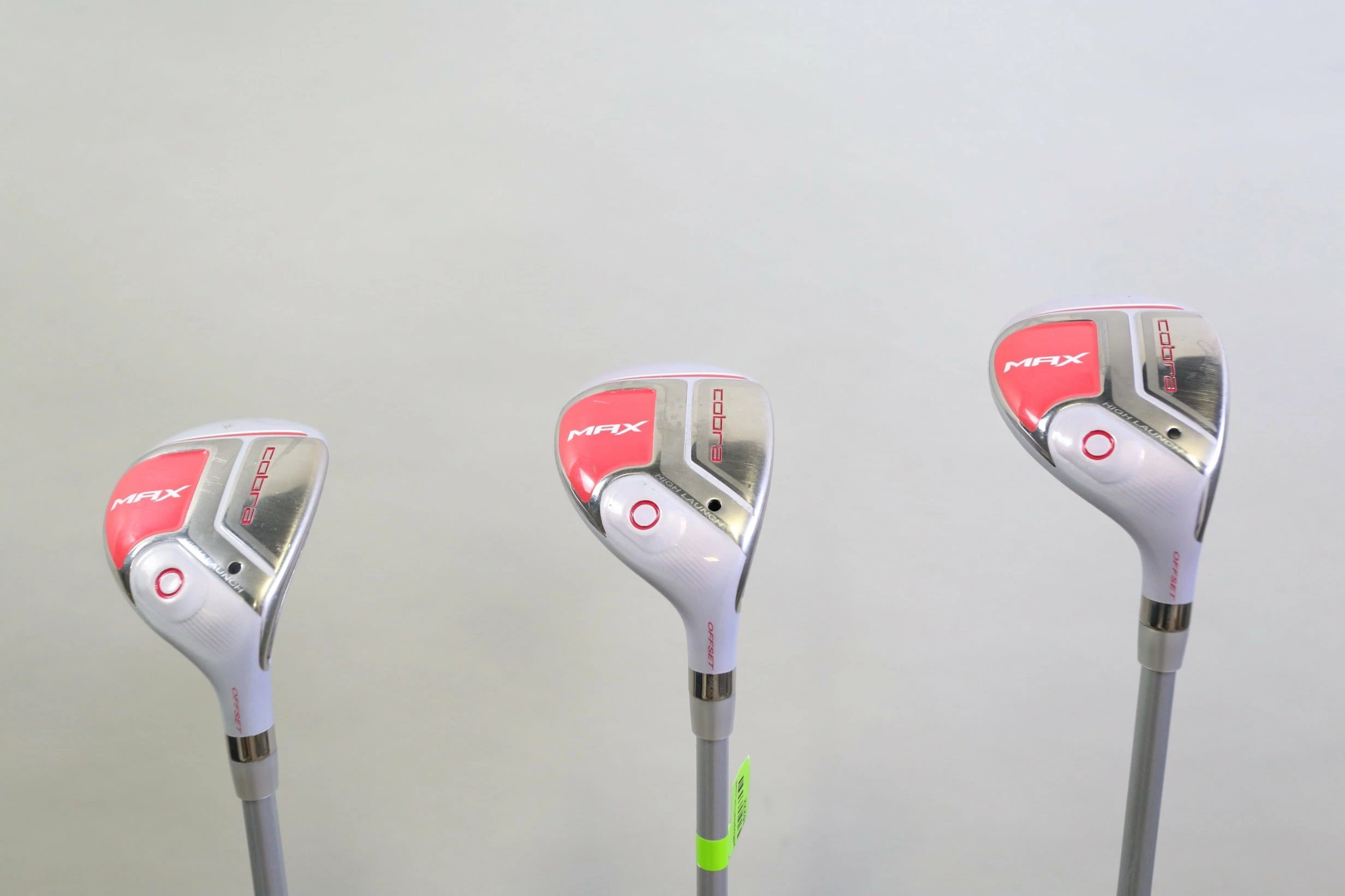Cobra Max Raspberry Offset 4, 5, 6 Hybrid Set RH Graphite Shafts Ladies Flex