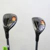 LEFTY Cobra King F6 Black 3, 4 Hybrid Set Red Tie Graphite Shafts Regular Flex