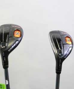 LEFTY Cobra King F6 Black 3, 4 Hybrid Set Red Tie Graphite Shafts Regular Flex